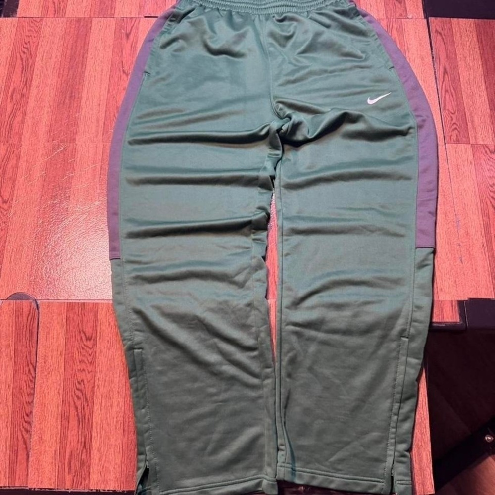 Nike Green Striped Vintage Baggy Track Sweatpants Medium